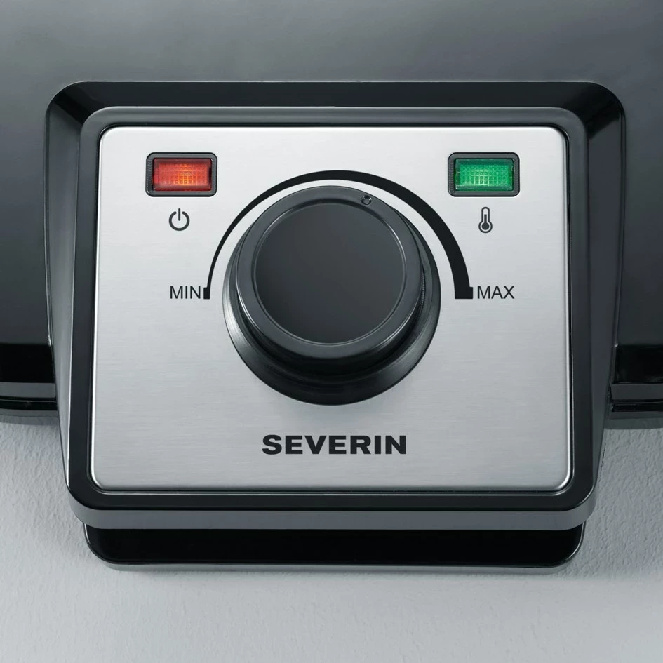 Aparat za vaflje Severin WA 2106, 2 kosa, 1200 W, črn Aparat za vaflje Severin WA 2106, 2 kosa, 1200 W, črn