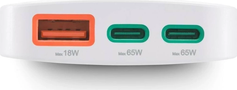 65W GaN polnilec Hama, 2× USB-C, 1× USB-A, bel