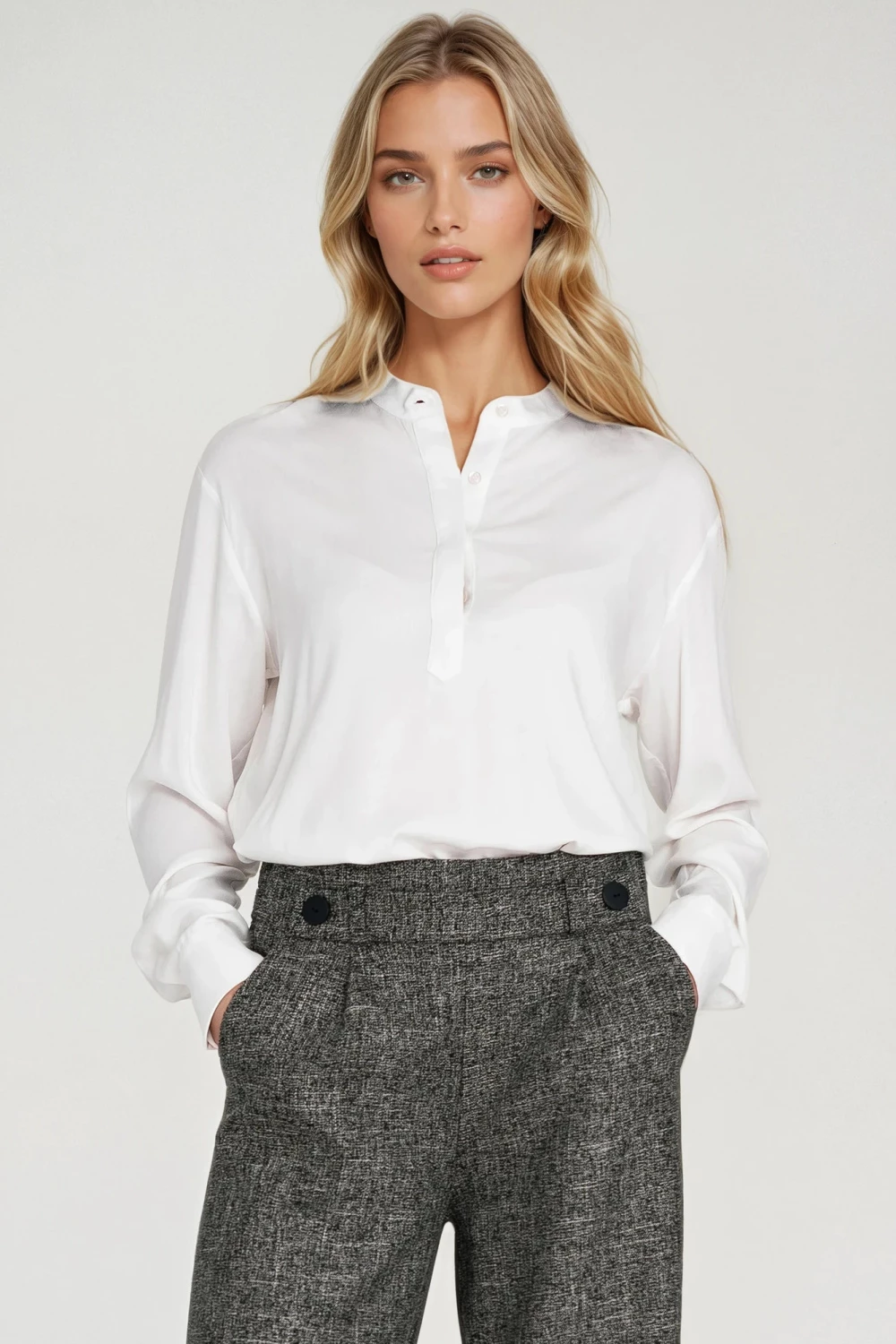 Moderni oversize pulover Nife 217584, bež