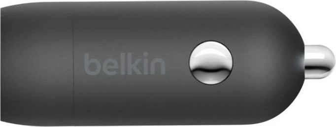 Kompakten avtomobilski polnilec Belkin BoostCharge 30W PD PPS z 1 m USB-C kablom, črn