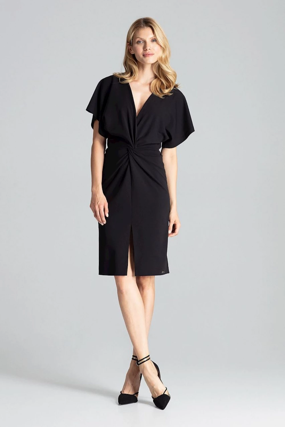 Elegantna obleka Figl 138291, črna