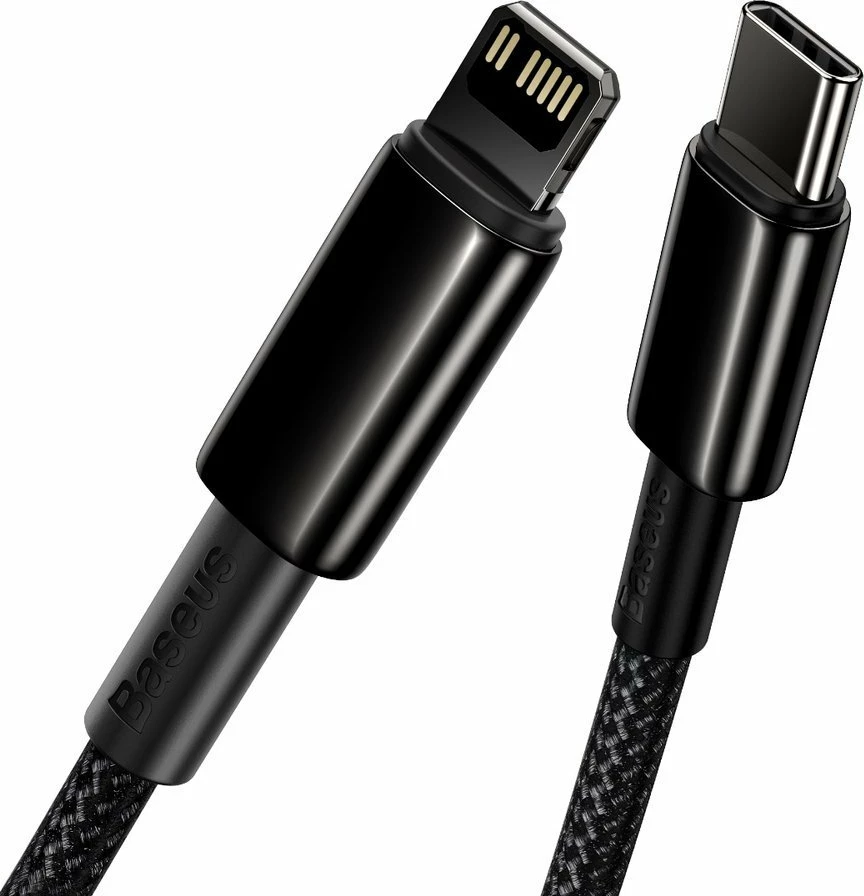 Kabel USB-C v Lightning, 1 m, 20 W, črn Baseus CATLWJ-01