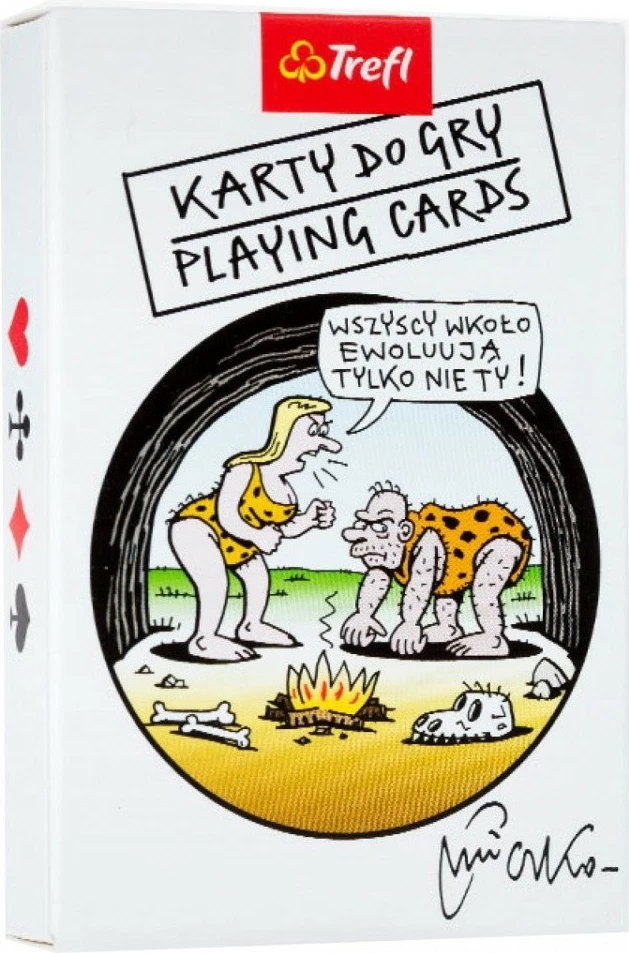 Igralne karte Muduko Talia 55, satirične ilustracije Andrzej Mleczko, univerzalno