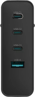 Močan polnilec Natec Ribera GaN 100W, USB-A + 3× USB-C, črn