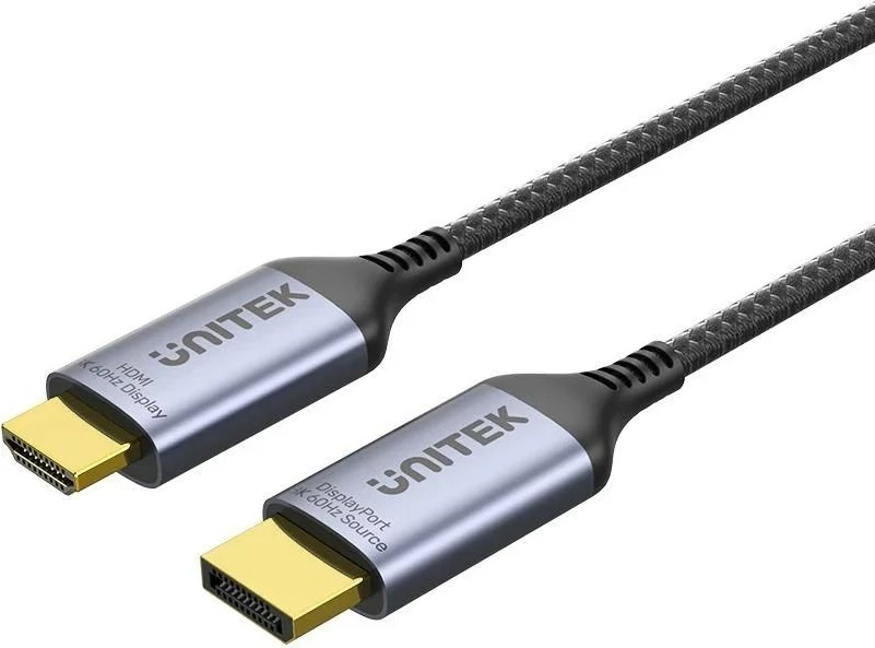 Kabel DisplayPort 1.4 na HDMI 2.1, 1,8 m, črn — UNITEK