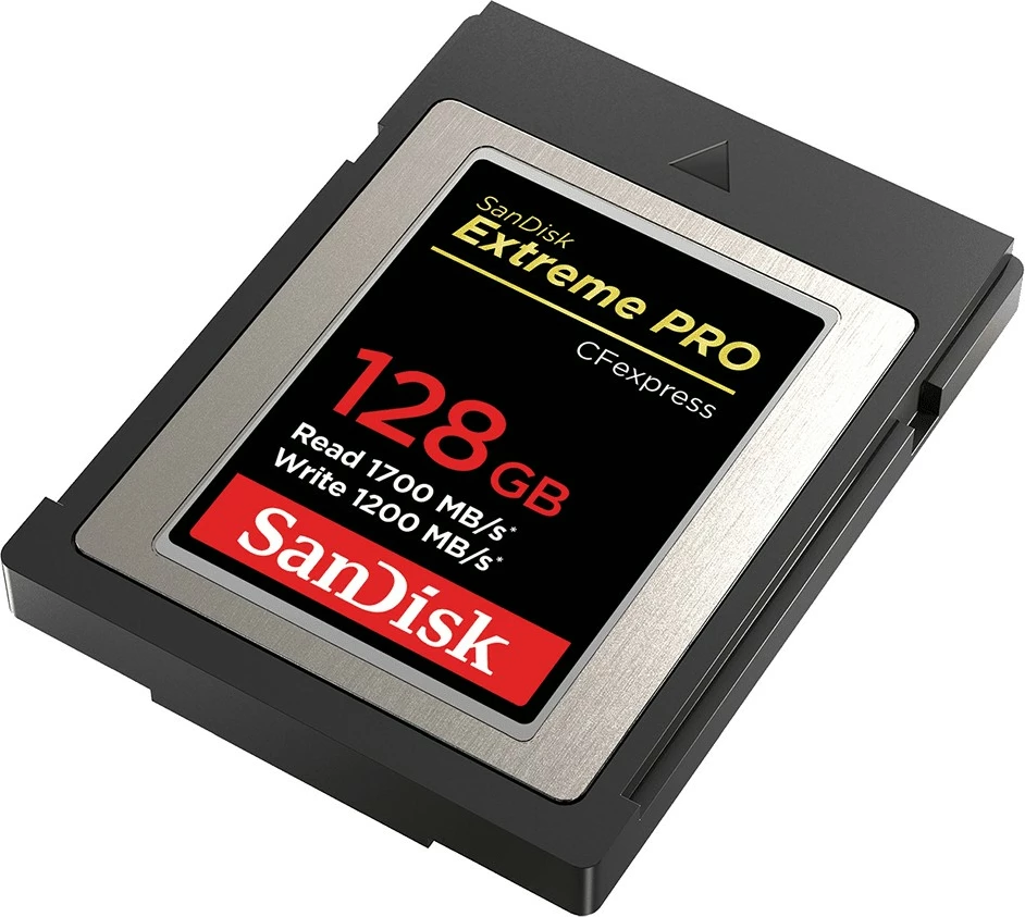 Pomnilniška kartica Extreme PRO CFexpress 128GB Sandisk, 1700MB/s, 1200MB/s, črna Pomnilniška kartica Extreme PRO CFexpress 128GB Sandisk, 1700MB/s, 1200MB/s, črna