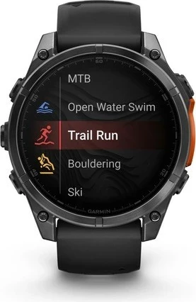 Pametna športna ura AMOLED 47 mm, GARMIN Fenix 8 Slate Grey & Black