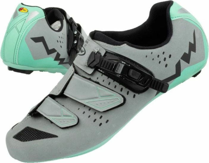 Kolesarski čevlji Verve SRS za ženske, Northwave, zeleni in sivi