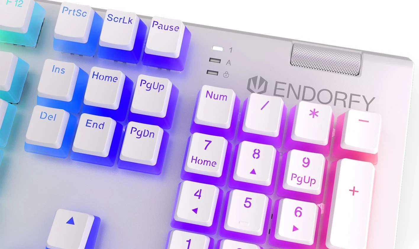Mehanska igralna tipkovnica Endorfy All, bela