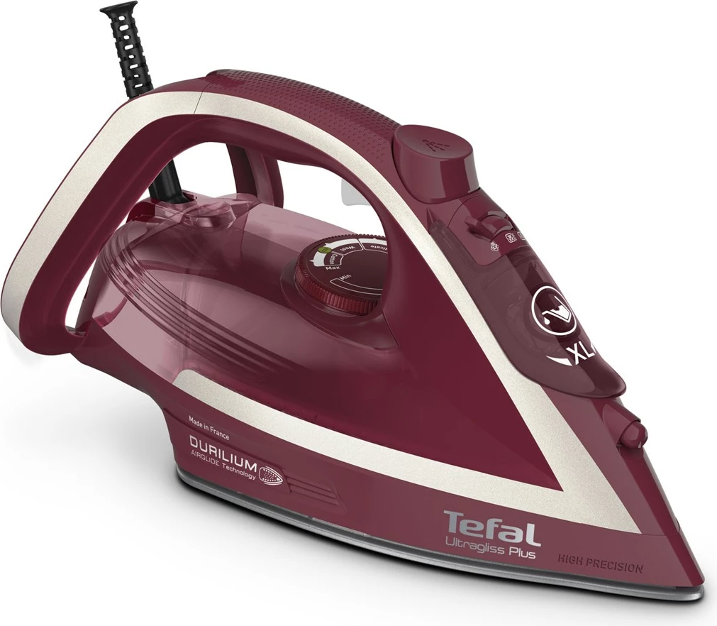 Likalnik na paro Tefal Ultimate Pure FV6820, 2800 W, rdeč/srebrn