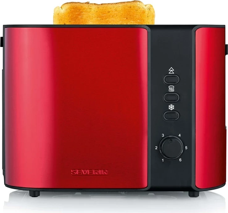 Tostier, SEVERIN AT 2217, 2 rezini, 800 W, inox, rdeč Tostier, SEVERIN AT 2217, 2 rezini, 800 W, inox, rdeč