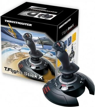 Igralni joystick Thrustmaster T.Flight Stick X 4160526, brezžičen, 12 gumbov, 4 osi, USB, PC/PS3, črn