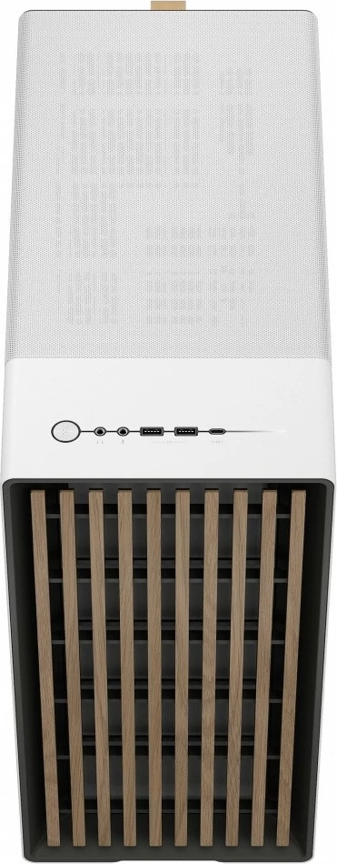 Računalniško ohišje Fractal Design North Chalk White TG Clear Tint, ATX, kaljeno steklo, belo