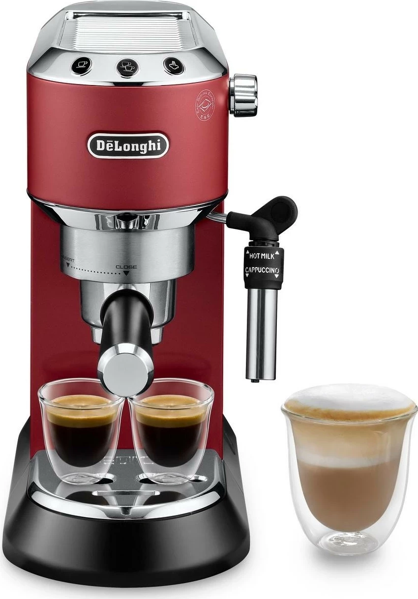 Rdeča espresso naprava DeLonghi Dedica EC 685, 1350 W, 15 bar