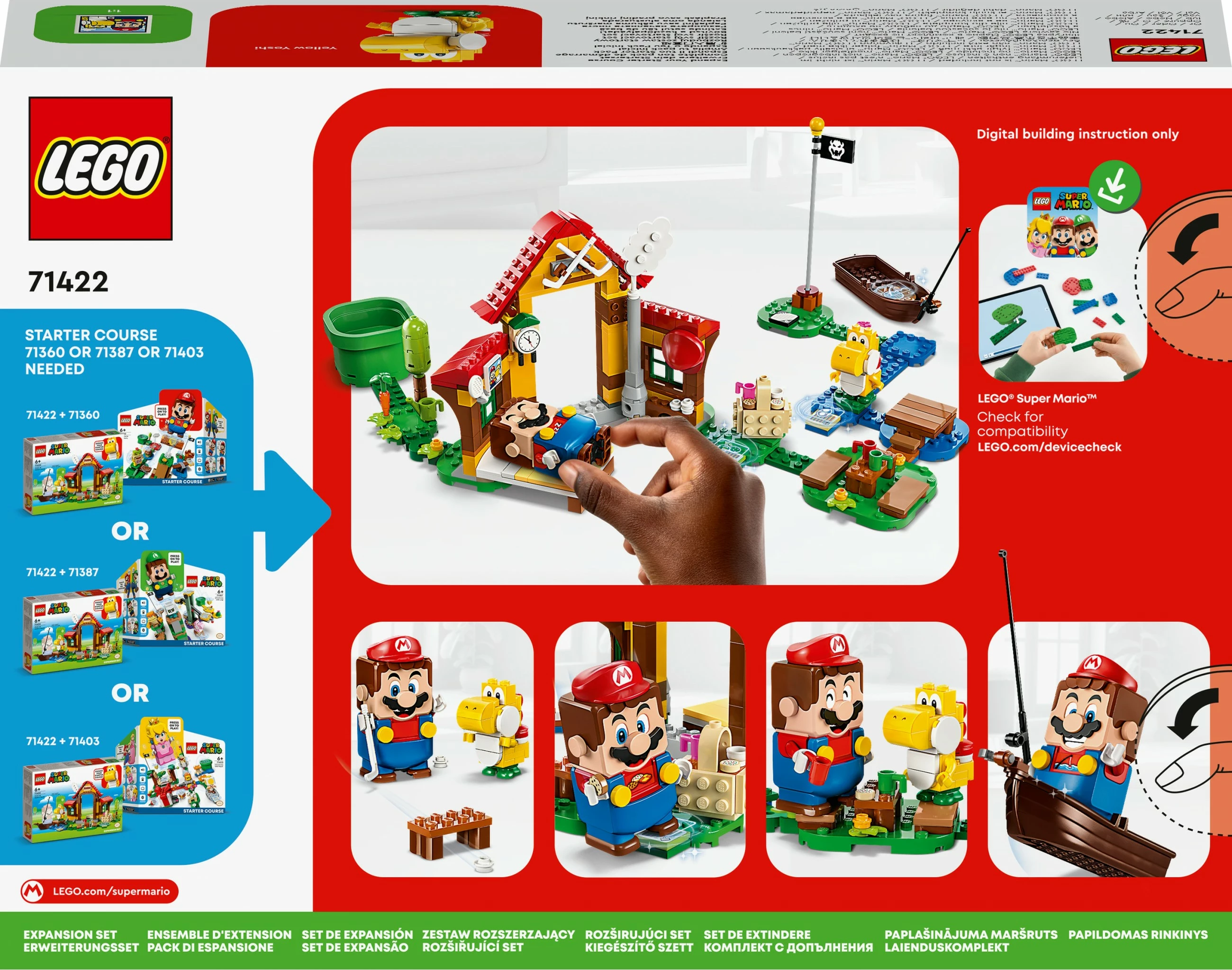 Set za sestavljanje LEGO Super Mario, Piknik pri Mariovi hiši, 259 kosov, večbarven