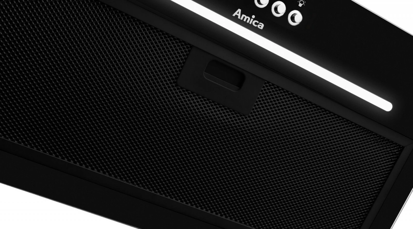 Integriran aspirator, Amica OMP6255BG, 55 cm, črn