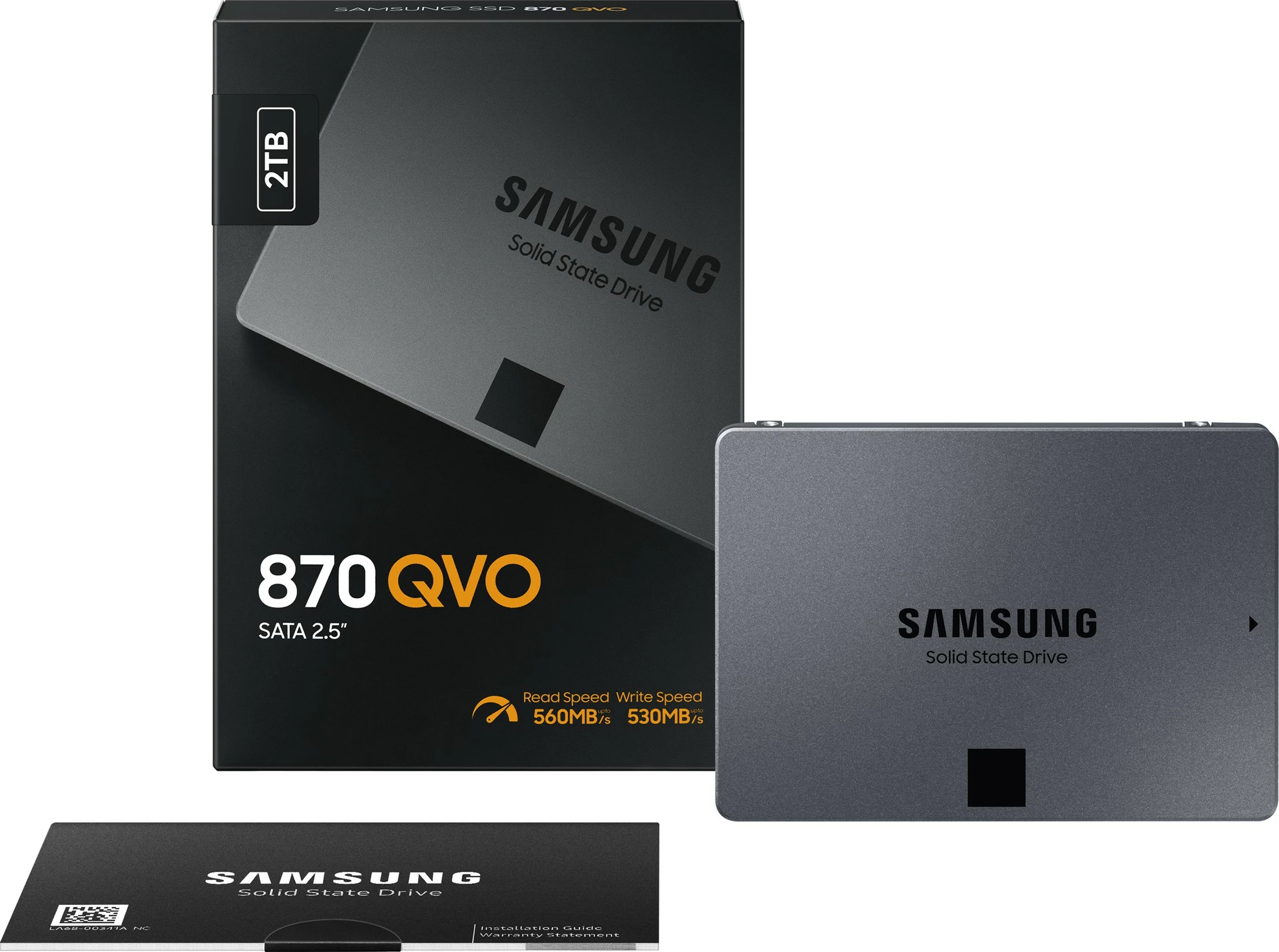 SSD 2 TB, 2,5", 560 MB/s, 6 Gbit/s Samsung 870 QVO