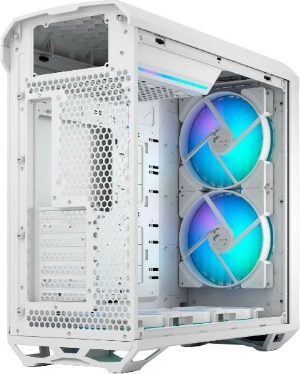 Ohišje Fractal Design Torrent White RGB TG Clear Tint, Midi Tower, kaljeno steklo, belo