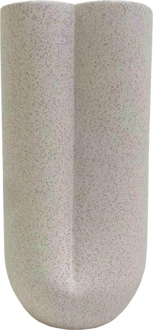 Keramična namizna dekoracija glazura FH4612.01 v barvi off-white s kristalizacijo Φ14x29Hcm