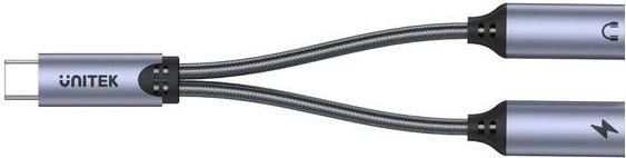 Adapter za razširitev USB-C z 2x USB-C, 18 W, Unitek, siv