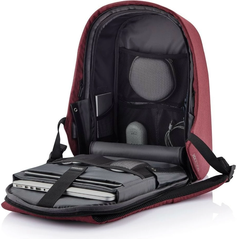 Protivlomni nahrbtnik XD DESIGN BOBBY HERO REGULAR, 16 L, za prenosnik 15,6", rdeč