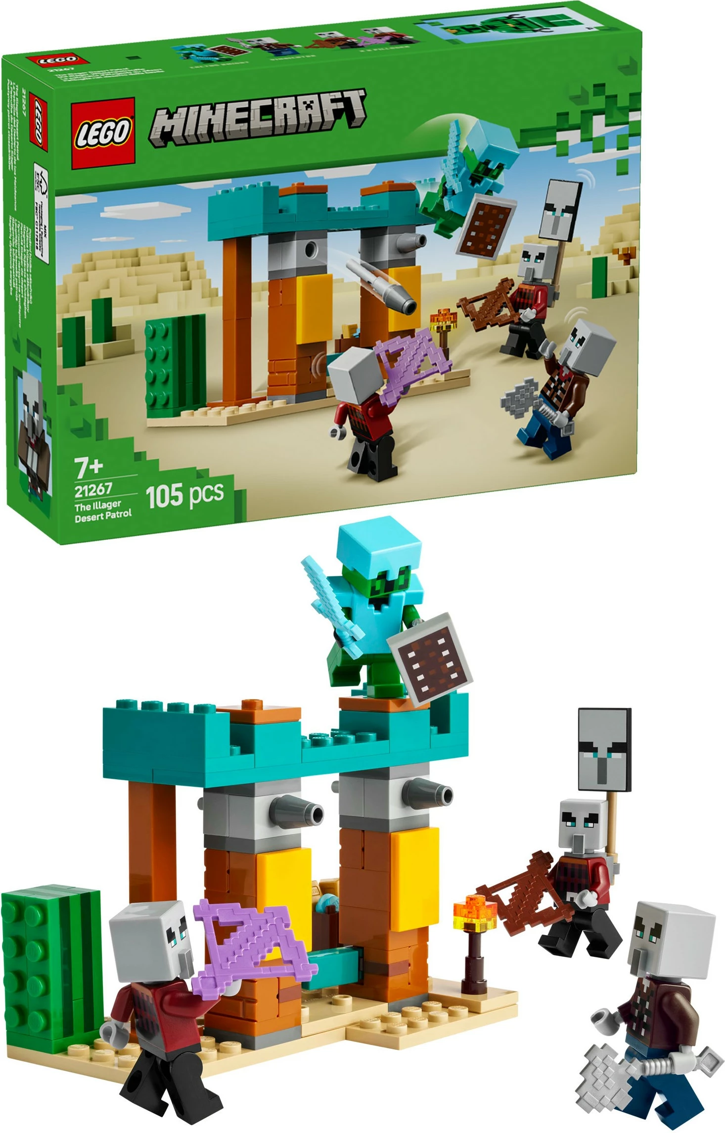 Set za sestavljanje Minecraft 21267, 105 kosov, večbarven