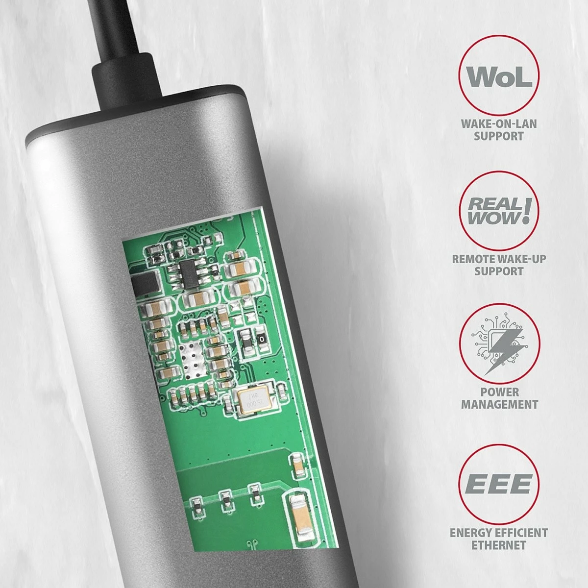 Omrežna kartica AXAGON ADE-25RC, 2,5 Gigabit Ethernet, USB-C 3.2 Gen 1, siva Omrežna kartica AXAGON ADE-25RC, 2,5 Gigabit Ethernet, USB-C 3.2 Gen 1, siva