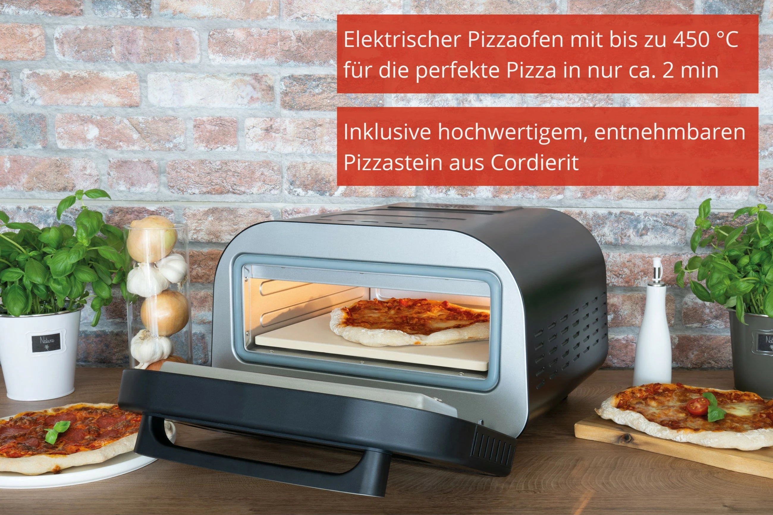 Pjekalnik za pice Don Luigi Unold, 1 pica, 30 cm, 450 °C, črn Pjekalnik za pice Don Luigi Unold, 1 pica, 30 cm, 450 °C, črn