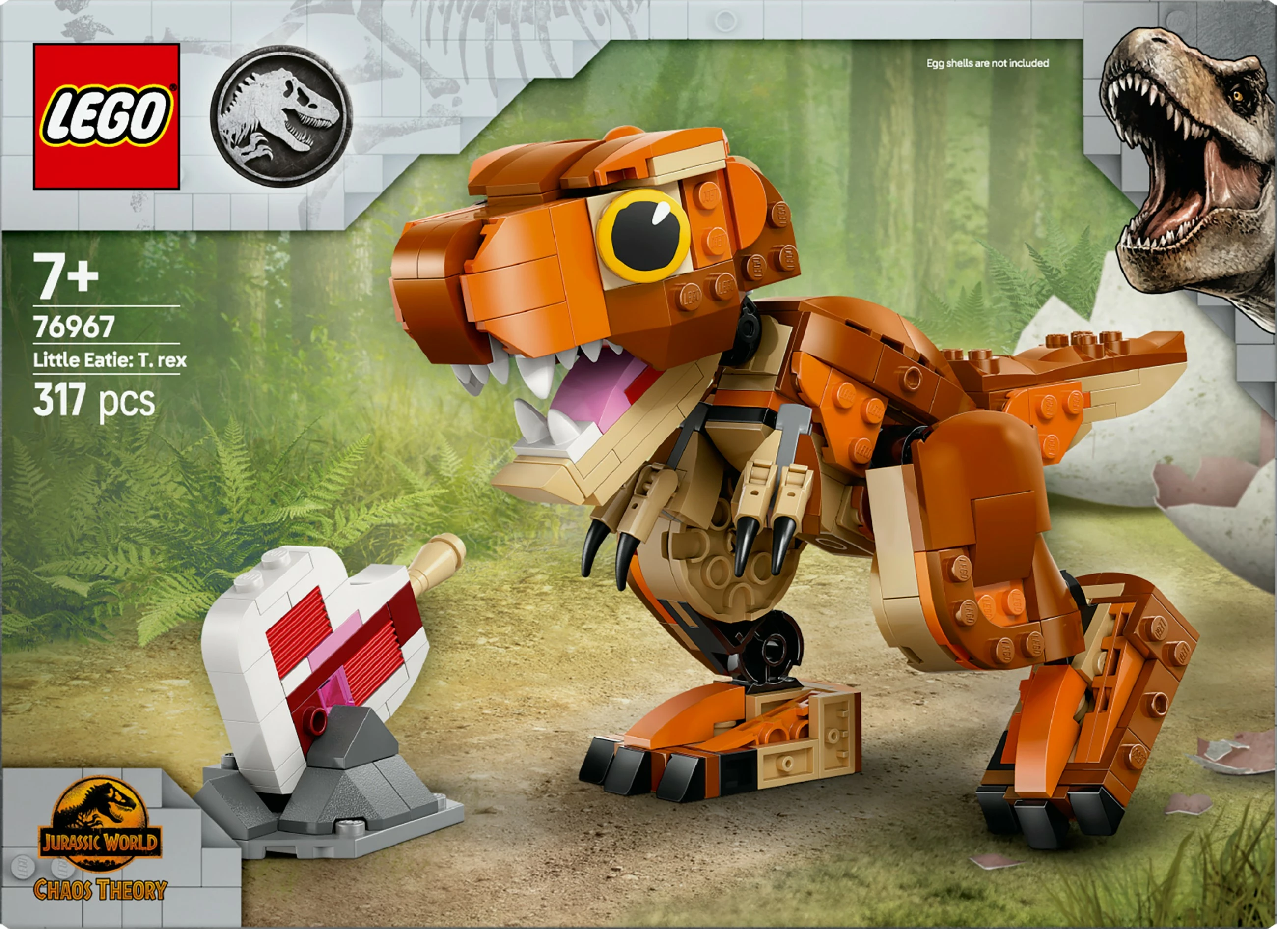 Gradbeni set LEGO Jurassic World 76967 Little Eatie T.Rex, 317 kosov, večbarven
