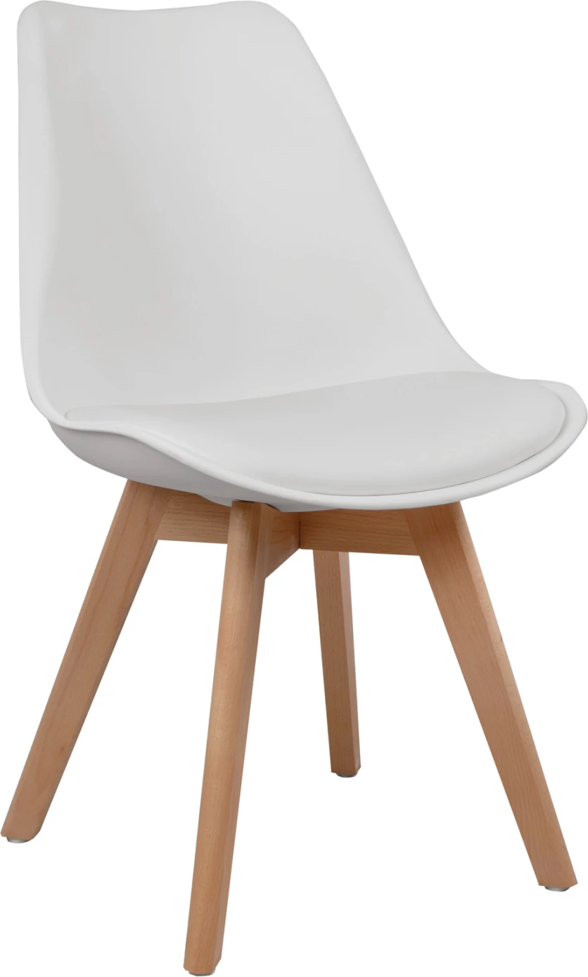 Stol Vegas FH0033.01-lesene noge-bel sedež-47x56,6x82Υ cm, set 4 kosov