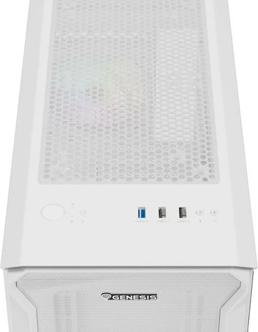 Računalniško ohišje Micro Tower, ARGB, bel, Natec Genesis IRID 503 ARGB LITE
