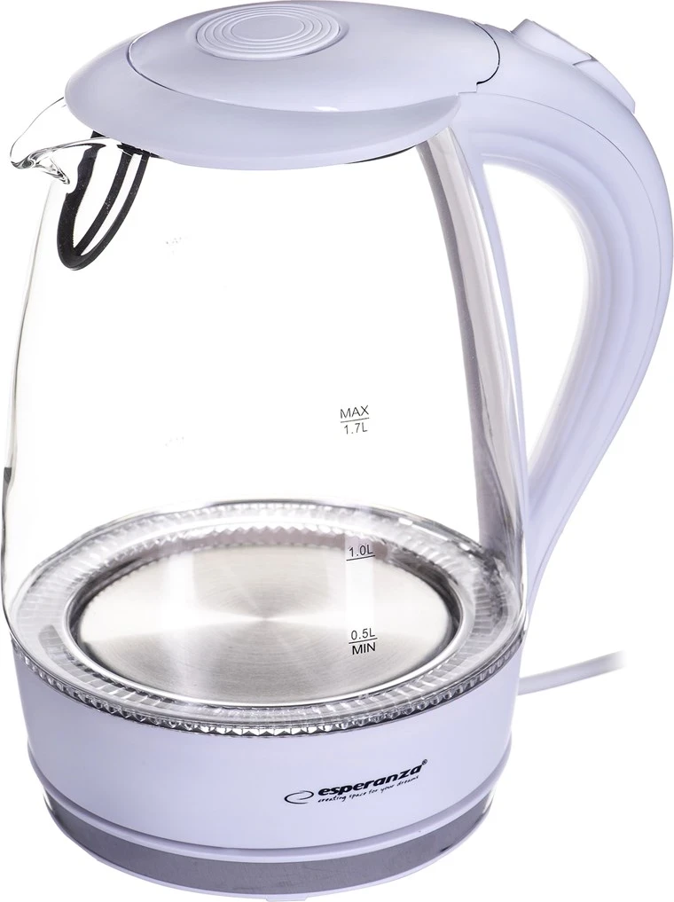 Električni kuhalnik vode Esperanza EKK011W, 1,7 L, bel