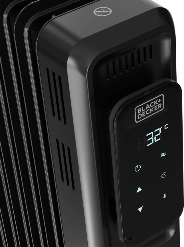 Oljni radiator BLACK+DECKER BXRA2001E, 2000 W, črn