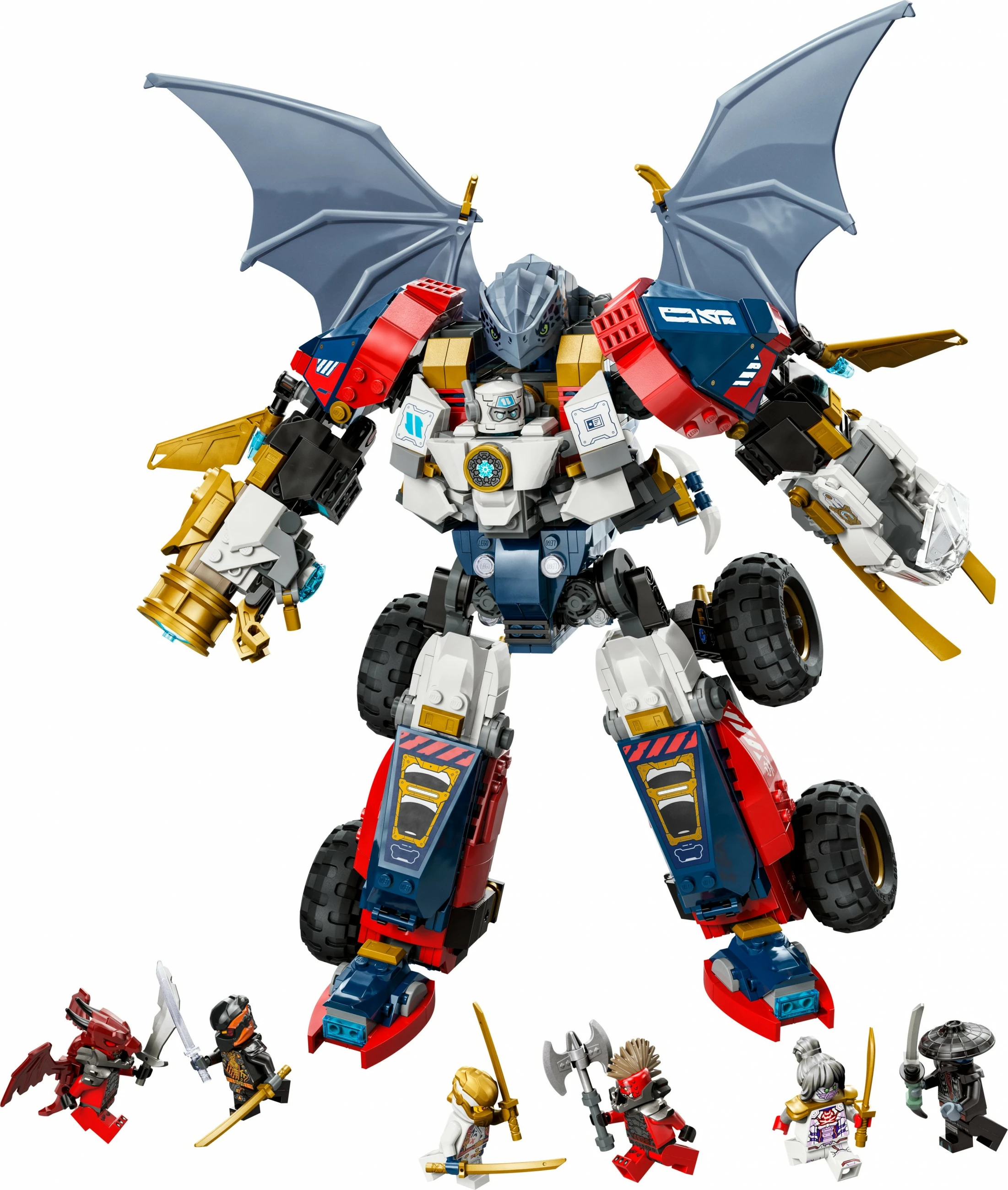 Set za gradnjo Zanejev Ultra Combiner Mech LEGO NINJAGO 71834, 1187 kosov, večbarven