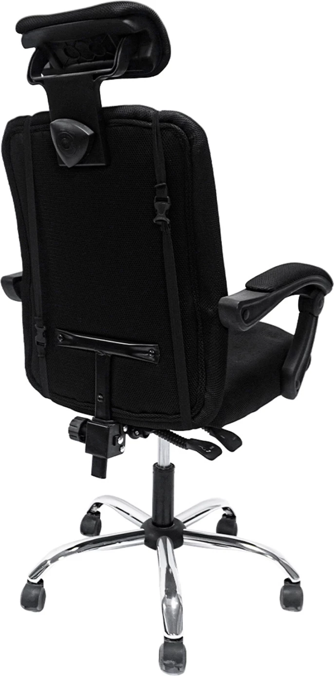 Pisarniški stol CRONER FH1196.01 črna mreža-črna kovinska osnova-najlonski okvir 58x50x120H cm