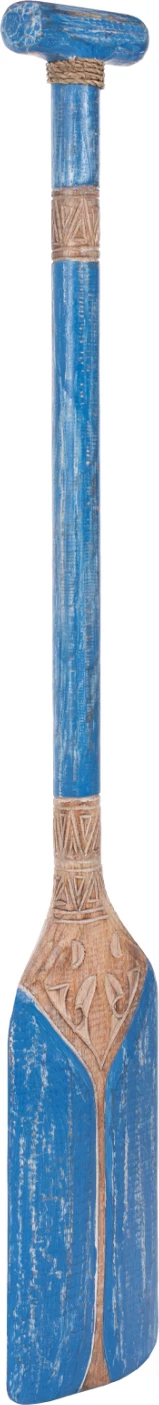 Stenska dekoracija FH7709.04 iz masivnega albasia lesa modra 16,5x100 cm