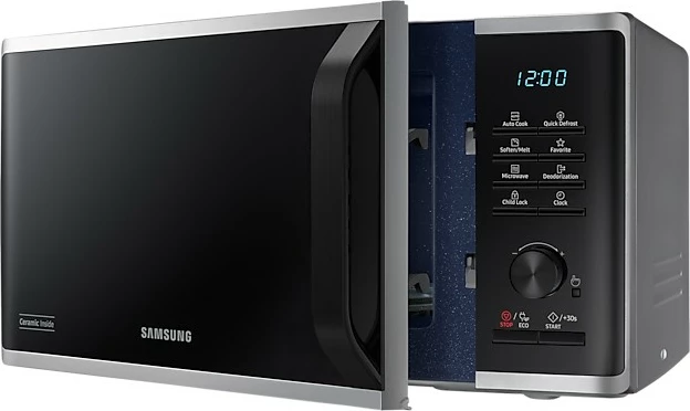 Mikrovalovna, Samsung MS23B3515AS, Solo, 23 L, 1150 W, LED, črno/siva