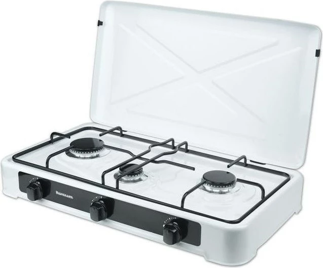 Plinska kuhalna plošča, 3 kuhališča Ravanson K-03TB, 60 cm, bela