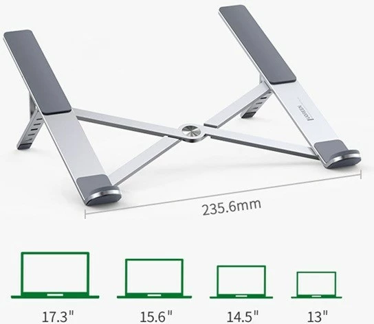 Nastavljiv nosilec za prenosnik UGREEN LP451, srebrn