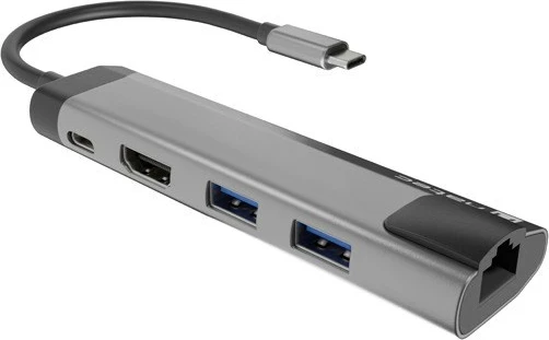 Multiport USB-hub, USB-C, HDMI, Natec, sivi