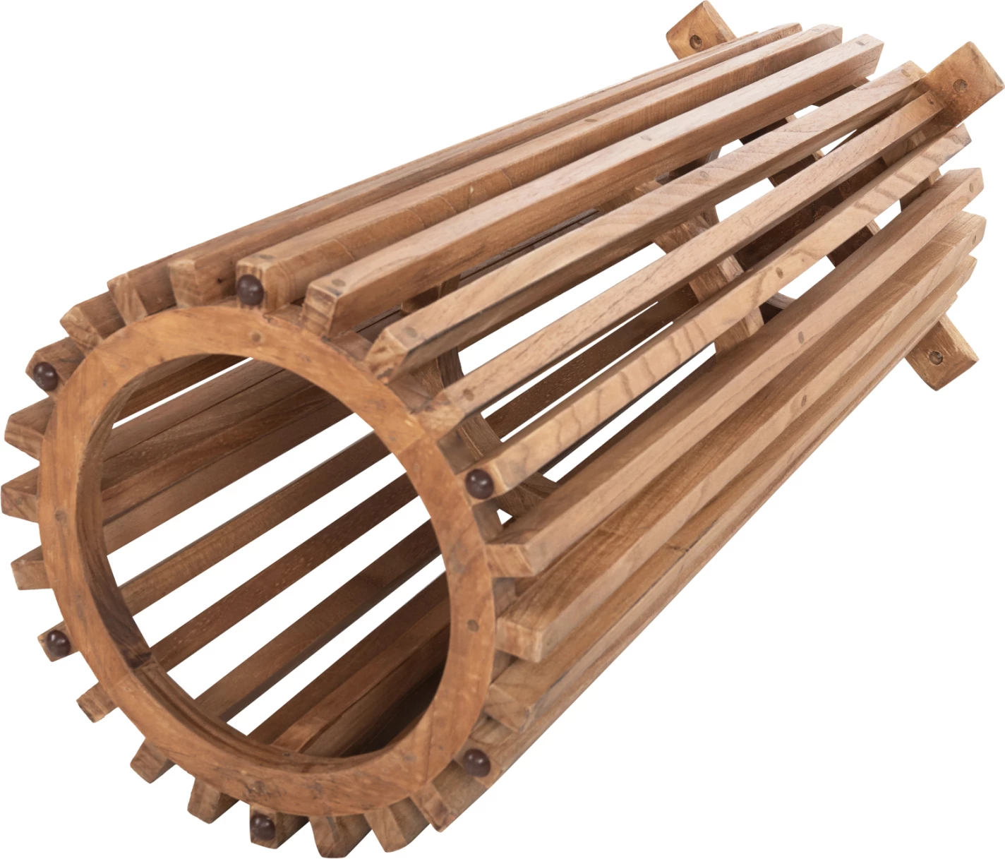 Okrogla osnova za barski stojalo FRANTZ FH9857.11 iz mindi lesa v naravni barvi Φ40x90Hcm