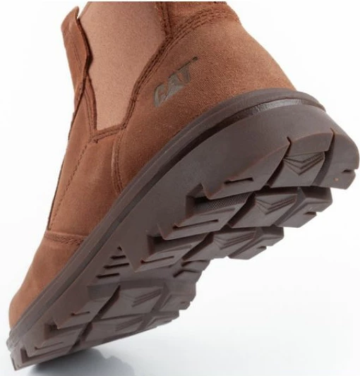 Vrhunske usnjene škornje Caterpillar Practitioner, rjave, moški