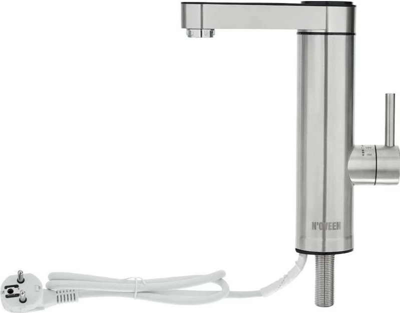 Električna pipa za vodo N'OVEEN IWH960, LED zaslon, inox, IPX4, srebrna