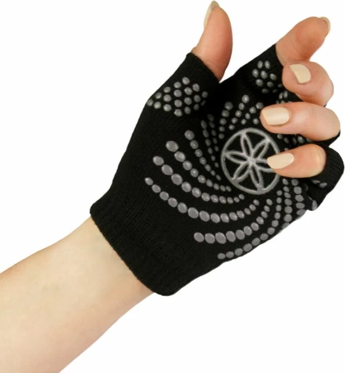 Brezprstne rokavice za jogo GAIAM, za moške in ženske, črne