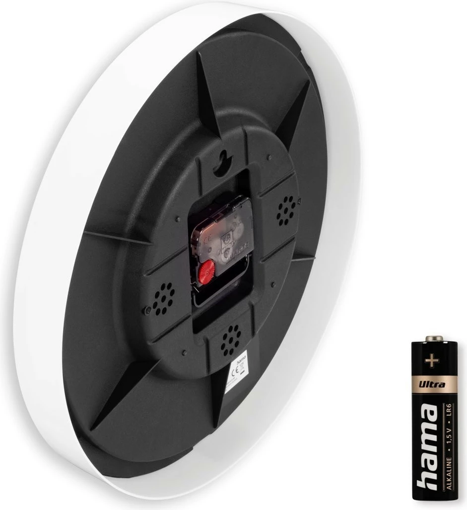 Otroška stenska ura Easy Learning Hama, 30 cm, analogna, večbarvna, bela