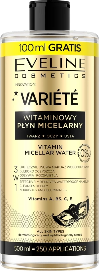 Micelarna tekočina z vitamini Eveline Cosmetics Vitamin Variety 500 ml