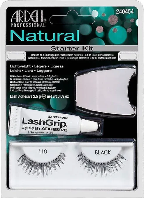 Komplet umetnih trepalnic Ardell Pro Natural Lash Starter Kit 110, unisex, črn