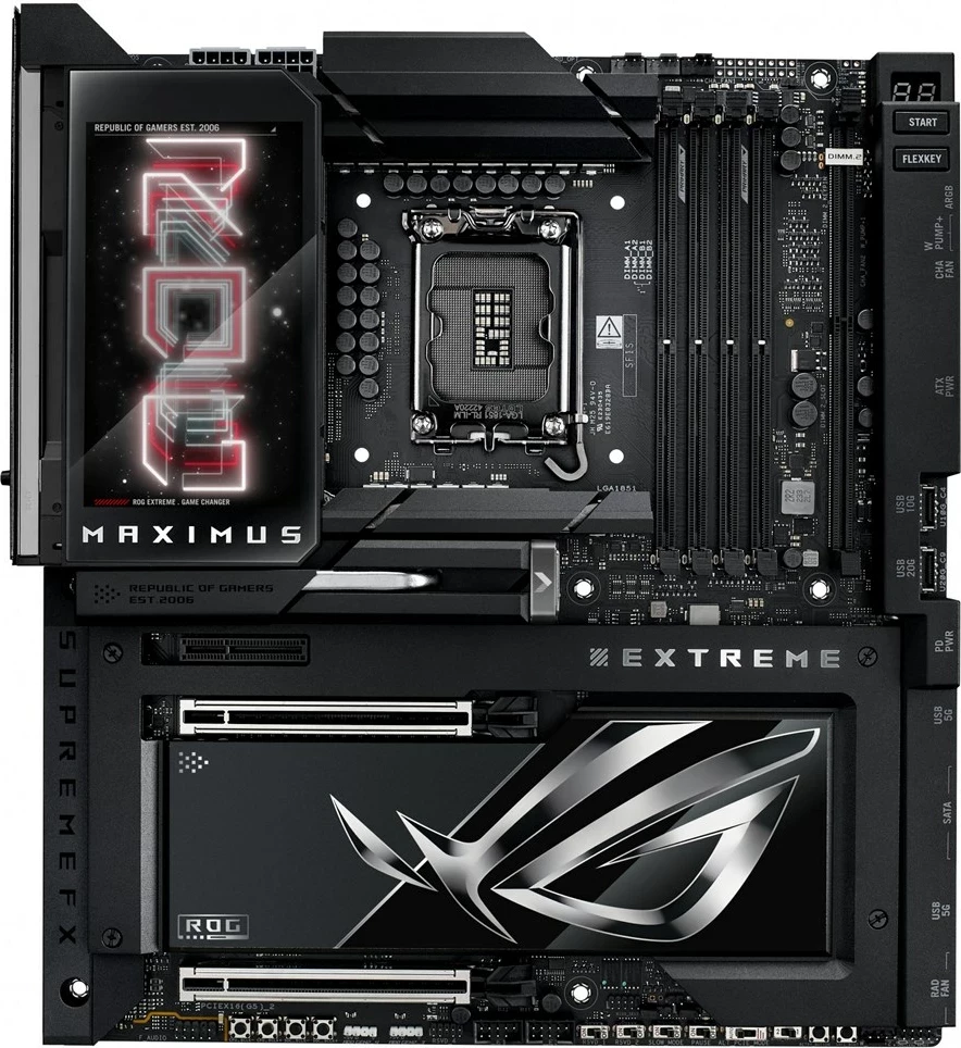 Matična plošča ASUS ROG MAXIMUS Z890 EXTREME, vtičnica LGA 1851, črna Matična plošča ASUS ROG MAXIMUS Z890 EXTREME, vtičnica LGA 1851, črna
