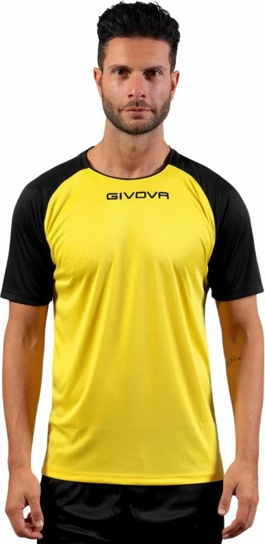 Nogometna majica Givova za moške, črno in rumeno