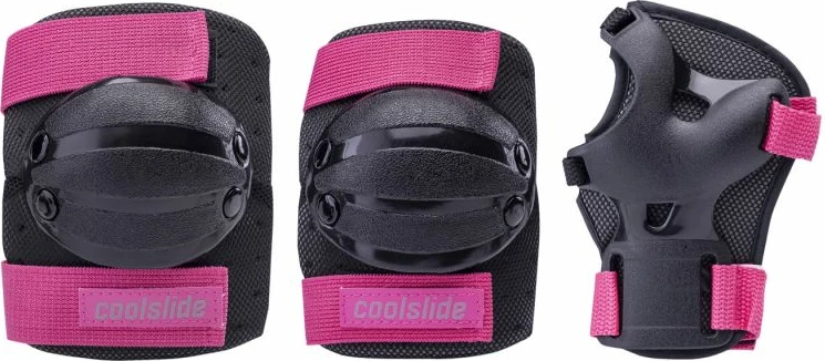 Set zaščitnikov za kolo in rolerje, unisex, rožnat, Coolslide